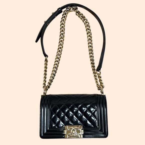 Chanel Patent Quilted Small Boy Flap Bag Iridescent - Picture 1 of 16